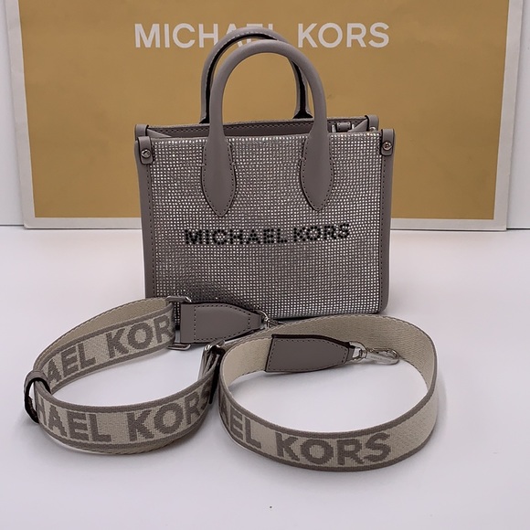 MICHAEL KORS MIRELLA XSMALL SHOPPER CROSSBODY PEARL GREY COLOR - Picture 16 of 16